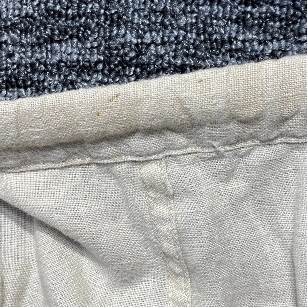 Toscano 100% Linen Pants Mens XXL Cream Beige Drawstring Elastic Waist‎ Resort